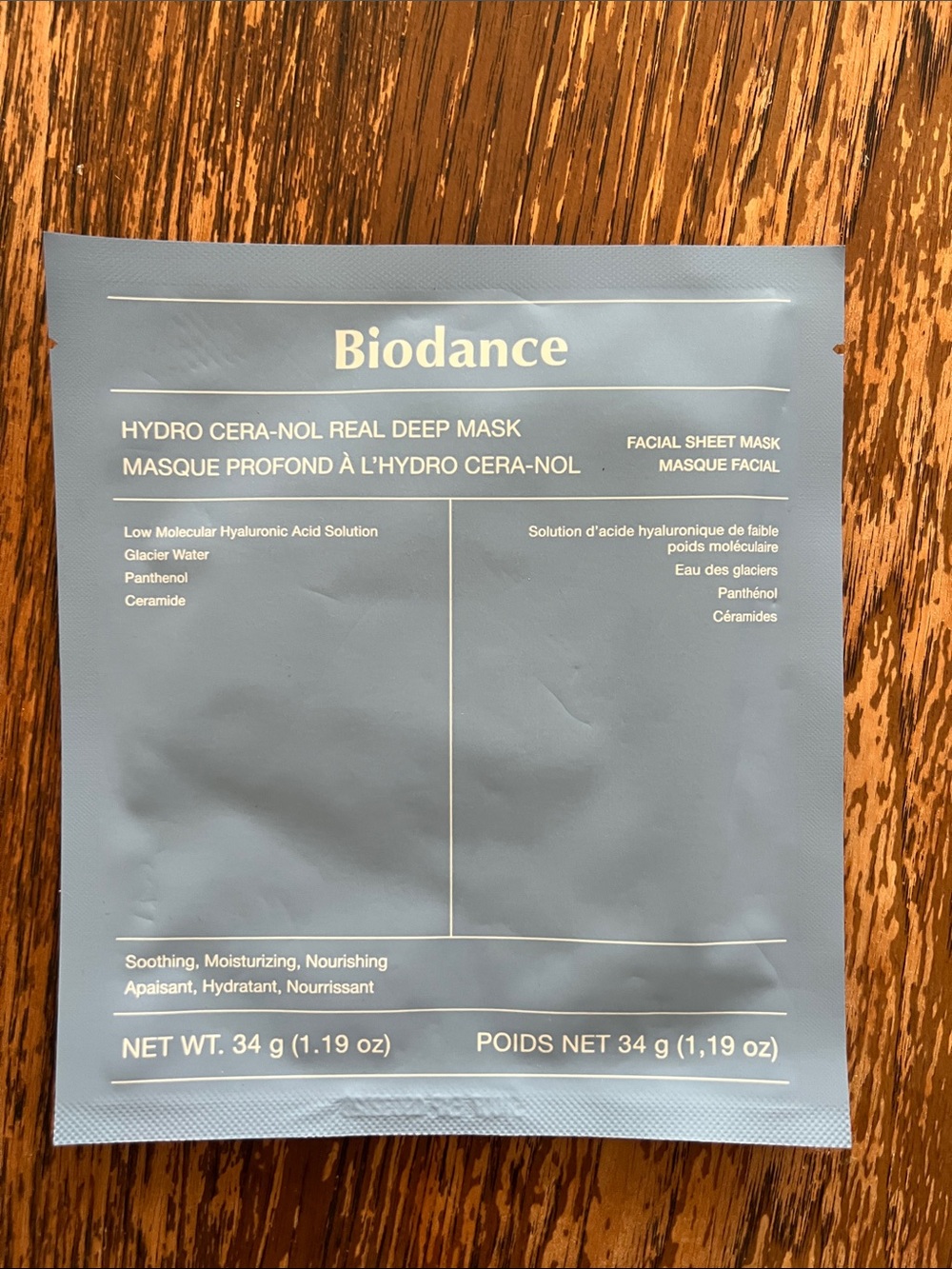 Biodance Hydro Cera-nol Real Deep Mask — Blue Facial Sheet Mask